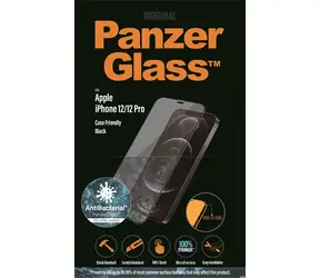 PanzerGlass Etui ze szkła hartowanego Friendly AB do Apple iPhone 12 i 12 Pro w kolorze czarnym