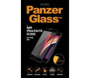PanzerGlass Etui ze szkła hartowanego Friendly AB do Apple iPhone SE 2020 i 8, 7, 6s i 6, czarne