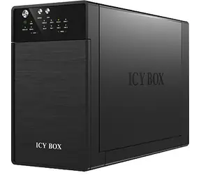 ICY BOX IB-RD3620SU3 czarna / zewnętrzna skrzynka aluminiowa na dwa dyski 3,5" SATA / USB / eSATA