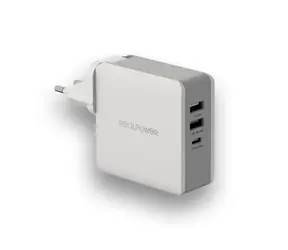 Ładowarka RealPower DeskCharge-65 biała / USB do gniazdka (230 V) / 3 x USB