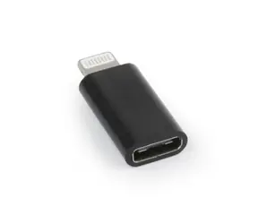 Adapter Gembird Lightning (M) - USB-C (F) czarny