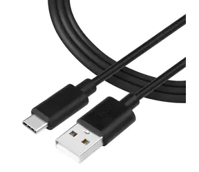 Cable Tactical gładki z gwintem USB-A - USB-C 2m czarny / po sprzedaży