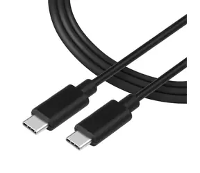 Cable Tactical z gładkim gwintem USB-C - USB-C 0,3m czarny