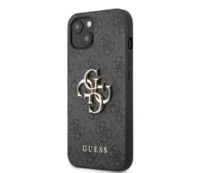 Tylna obudowa Guess PU 4G z metalowym Logo do Apple iPhone 13, szara