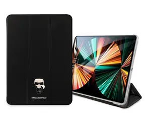 Metalowe etui Karl Lagerfeld Saffiano do Apple iPad Pro 11 w kolorze czarnym