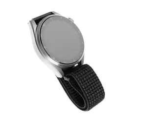FIXED Pasek nylonowy Pasek nylonowy o szerokości 20 mm do smartwatcha w kolorze odblaskowym w kolorze czarnym