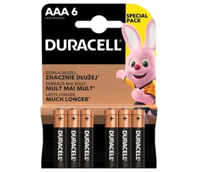 Duracell - Podstawowe baterie AAA 6 szt