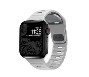 Pasek sportowy Nomad (SM) do Apple Watch 41, 40 i 38 mm, szary