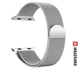 Pasek Swissten Milanese do Apple Watch 42/44/45/49mm, srebrny