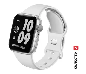 Swissten Silikonowy pasek do Apple Watch 42/44/45/49mm biały