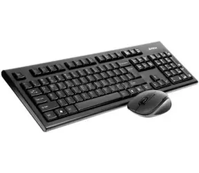 A4Tech 7100N czarna / zestaw bezprzewodowa klawiatura + mysz optyczna V-Track / układ USB / CZ-US