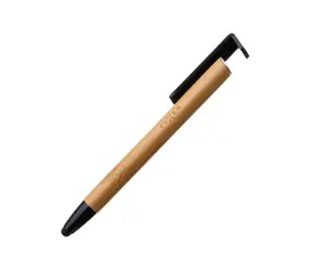 FIXED Pen Pióro wieczne 3w1 z rysikiem i stojakiem / powierzchnia antybakteryjna / korpus bambusowy