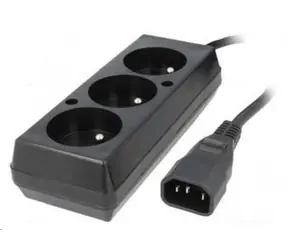 Zasilacz OEM 230V do UPS - 1x IEC C14 do 3x CEE 7 / 5 (FR - CZ) / max 10A / długość 30 cm