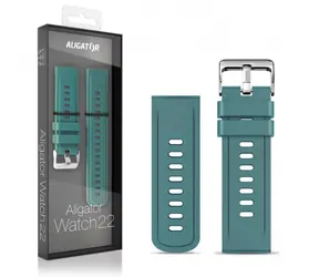 Pasek silikonowy Aligator 22mm w kolorze zielonym