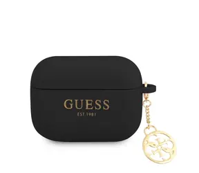 Silikonowe etui Guess 4G Charm do słuchawek Airpods Pro w kolorze czarnym