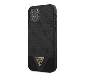 Trójkątne etui na tył Guess 4G do Apple iPhone 12 i 12 Pro, szare