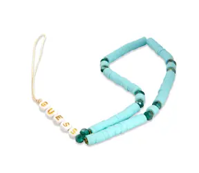 Pasek do telefonu Guess Heishi Beads niebieski