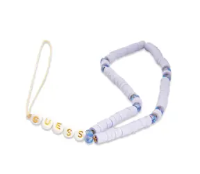 Pasek do telefonu Guess Heishi Beads fioletowy