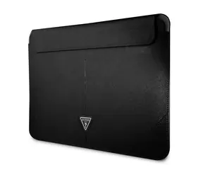 Futerał na komputer Guess Saffiano Triangle z metalowym Logo 13 i 14 cali, czarny