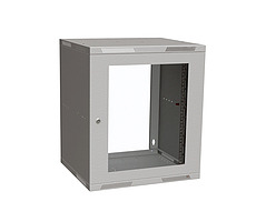 Szafka wisząca Solarix SENSA LITE 12U 450mm / drzwi szklane / RAL 7035