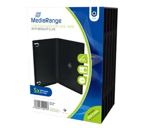 Okładka DVD MediaRange na 1 płytę czarna (5 szt.) / 14 mm