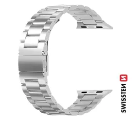 Swissten Metalowy pasek do Apple Watch 38/40/41mm w kolorze srebrnym