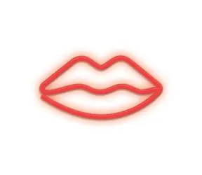 Forever Dekoracyjny neon LED Lips czerwony / długość kabla 2m / 3xAA / USB