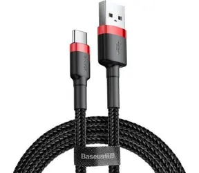 Kabel Baseus CATKLF-U91 USB-A na USB-C czarno-czerwony / 3 m