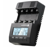 EverActive NC-3000 / Ładowarka / do 4 akumulatorów AAA lub AA / LCD / Ni-MH