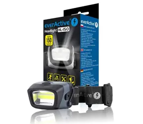EverActive HL150 / latarka czołowa / COB LED 3W / 150 lm / 3x AAA