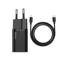 Szybka ładowarka Baseus Super SI (20W) czarna / 20W / USB-C do oświetlenia / kabel 1m