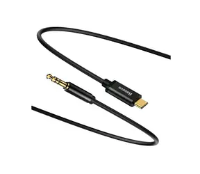 Baseus CAM01-01 Yiven Series Audio czarny / USB-C / Jack 3,5 mm / 1,2 m 