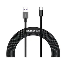 Baseus CATYS-A01 seria Superior czarny / kabel USB-A na USB-C / 66W / 2m