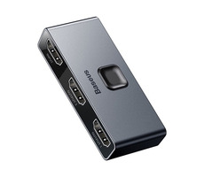 Baseus CAHUB-BC0G Matrix Rozdzielacz HDMI 2 w 1 szary / koncentrator HDMI / 3x HDMI