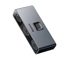 Baseus CAHUB-BC0G Matrix Rozdzielacz HDMI 2 w 1 szary / koncentrator HDMI / 3x HDMI