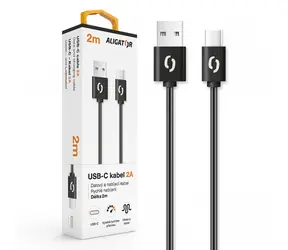 Aligator 2A USB-C kabel do transmisji danych i ładowania 2m czarny