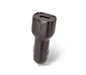 Setty GSM108845 czarna / ładowarka samochodowa USB z kablem USB-C / 2,4A / 1m