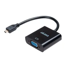 Adapter Akasa AK-CBHD21-15BK czarny / microHDMI na VGA / FullHD