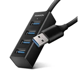Axagon HUE-M1A, 4X USB 3.2 Gen 1 MINI hub, metalowy, kabel USB-A 20cm