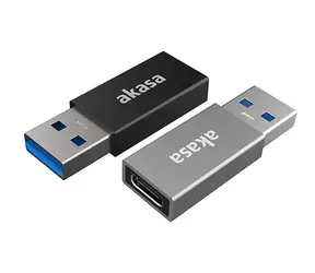 Adapter Akasa AK-CBUB61-KT02 czarny / adapter USB-C / USB-A - USB-C / 2szt
