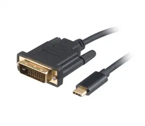 Akasa AK-CBCA10-18BK czarny / kabel USB-C na DVI / 4K@60Hz / 1,8m