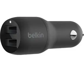 Belkin CCB001btBK podwójna ładowarka samochodowa czarna / ładowarka samochodowa USB / 24W