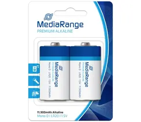 Baterie alkaliczne MediaRange Premium Mono D / 1,5V/ 2 szt