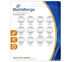 Bateria litowa MediaRange Premium CR2016|CR2025|CR2032|CR2450 zestaw / 12szt