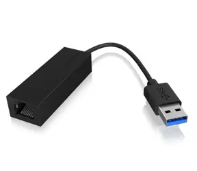 Icy box IB-AC501a Adapter USB 3.0 - Ethernet czarny