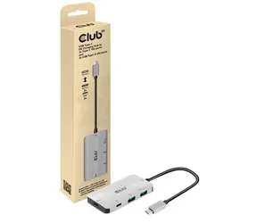 Club3D CSV-1543 Hub USB srebrny / 2 x USB 3.2 Gen 1 + 1 x USB-C 3.2 Gen 1 + 1 x USB-C 3.2 Gen 1 (zasilanie)
