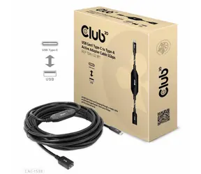 Club3D CAC-1538 kabel USB-C na USB-A M/F czarny 10m / 5Gbps / po sprzedaży