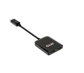 Club3D CSV-7200H Stacja dokująca MST DisplayPort 1.4 na 2x HDMI M/F czarna / 4K 60 Hz 