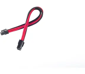Kabel Silverstone 6-pin PCIe 25cm czarno-czerwony / przedłużacz / kable indywidualnie plecione