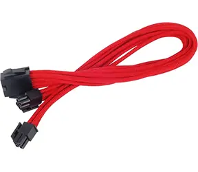 Kabel Silverstone 8-pin EPS > 4+4-pin ATX/EPS 30 cm czerwony